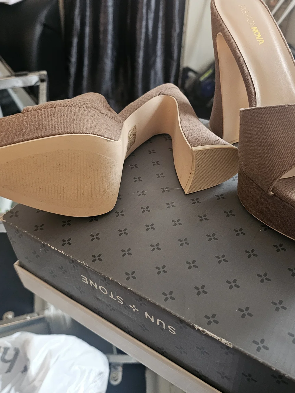 Vionic Brown Platform Mule Heels